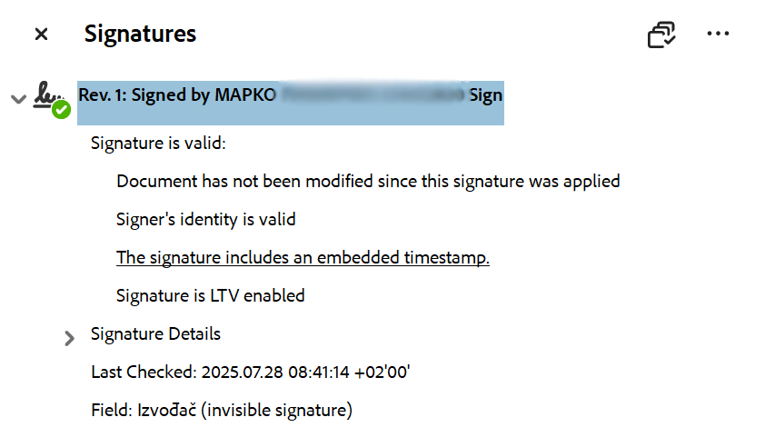 Validan elektronski potpis